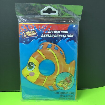 Splash N Swim 32'' Orange Fish Pool Ring Float New Sealed NIP