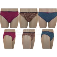 Multipack High Leg Briefs Knickers 3 Pairs ex M S Ladies Girls Pants UK Size 8