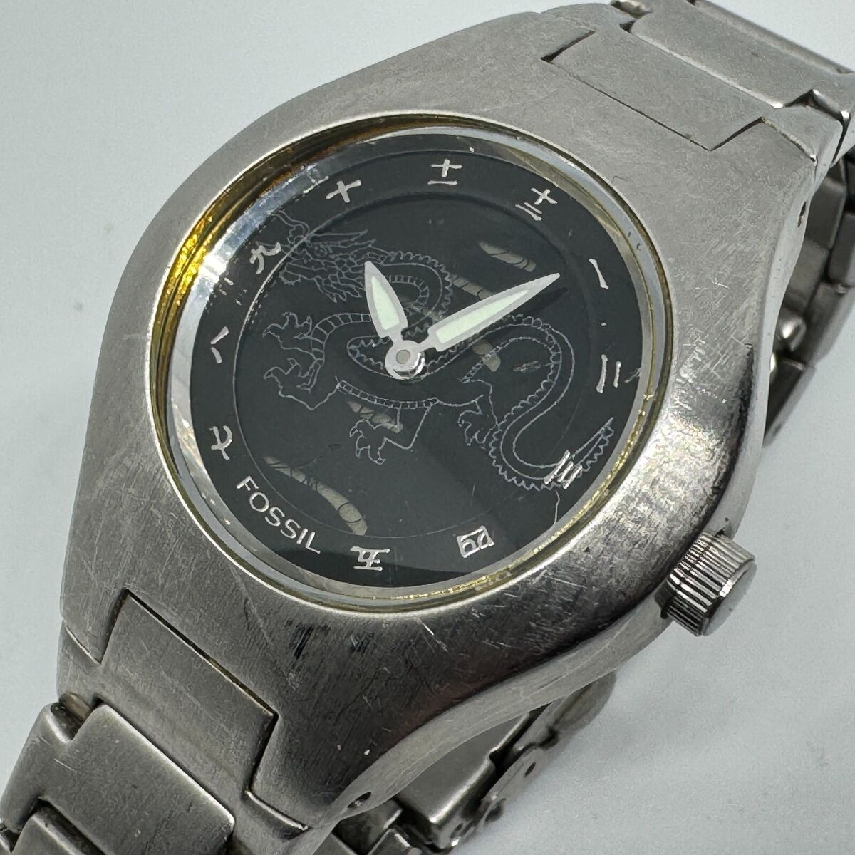 Fossil Big Tic Quartz Watch JR-7998 Women 50m Silver Chinese Fossil Big Tic Quartz Watch JR-7998 Women 50m Silver Chinese