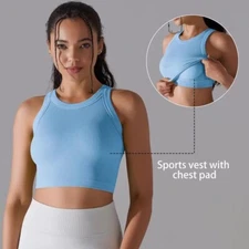 2 Tier Women Sports Bra Sexy Yoga Bra High Support Impact Sports Underwear