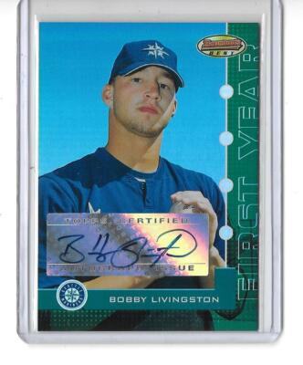 2005 BOWMAN'S BEST FIRST YEAR ROOKIE #121 BOBBY LIVINGSTON RC AUTO /399,MARINERS
