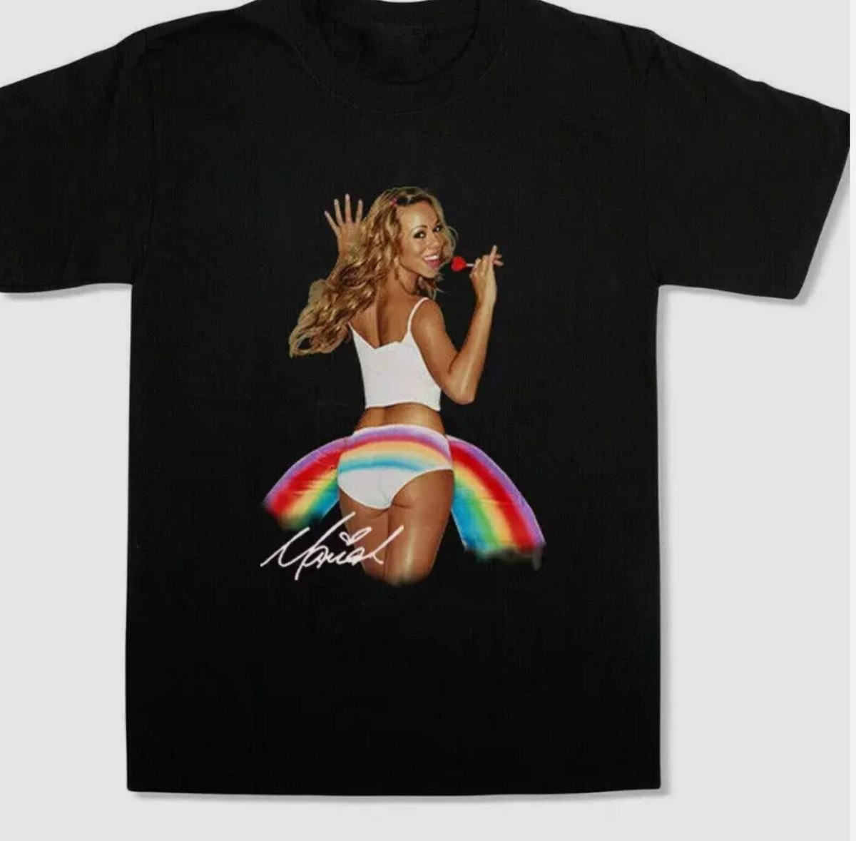 Mariah Carey Rainbow T-Shirt Hot Black T-Shirt | eBay