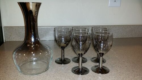 DOROTHY THORPE WINE  CARAFE & GLASSES MAD MEN MID-CENTURY  - Picture 1 of 11