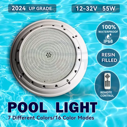 Retro Fit 55W Swimming Pool LED Light RGB 100% Waterproof Resin Filled AU STOCK - Picture 1 of 12