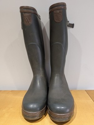 Aigle Parcours 2 Vario Gummistiefel Größe UK 7 / EU 41 Grün Boots 