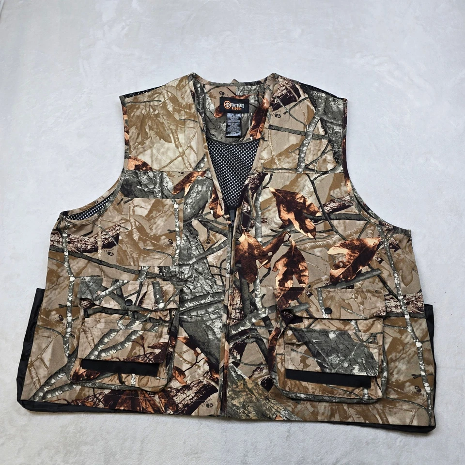 Outfitters Ridge Fusion 3-D Camo Hunting Vest Mens XL 46/48 Brown Pockets Hunt - Image 2 of 4