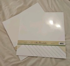NIP Miss Elizabeth's Cardstock 12x12 White Scrapbook Paper 10 Sheets - 2 Packs