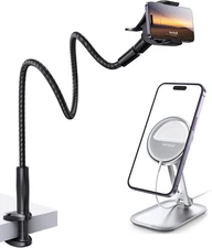 Lamicall Phone Stand for Mag Safe Charger & Gooseneck Phone Holder Bed