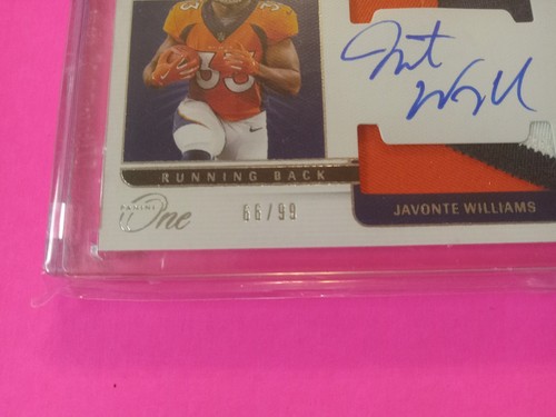 Javonte Williams 2021 Panini One 2 Color RPA 66/99 Dallas Cowboys Neu RB - Bild 5 von 8