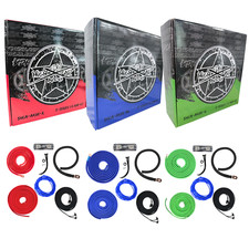 1/0 Gauge Amp Wiring Kit CCA Sky High Car Audio Install Kit Red Blue Green
