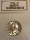 1955 Washington Quarter High Grade MS67 NGC Blast White Wow !! Older Holder