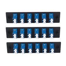 12 Fibers LC To LC Duplex Single Mode Fiber Patch Panel Coupler Adapters 3 PCS