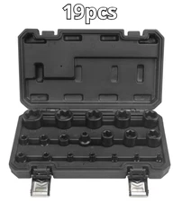 19Pc External Torx plus Socket Set 6 Point EP Socket EP4, EP5, EP6, EP7, EP8