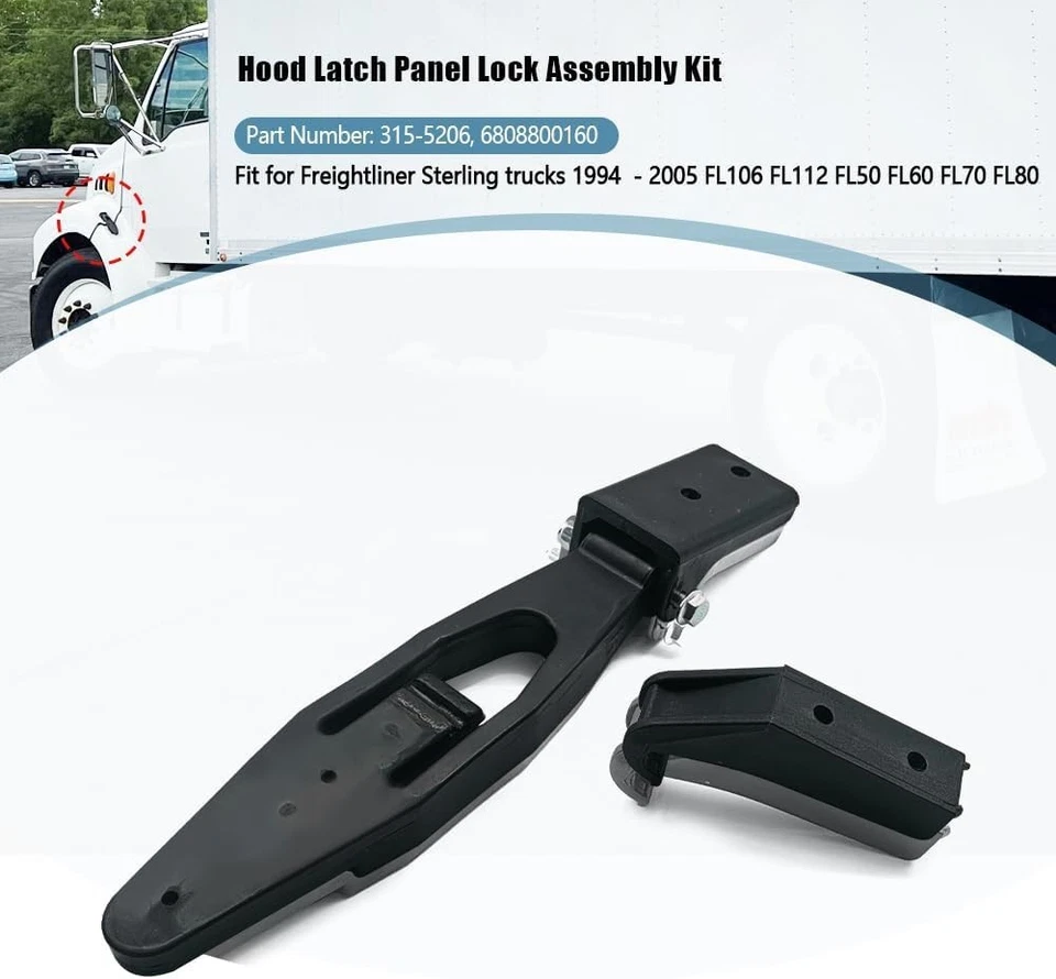 315-5206 Hood Latch Kit Compatible with Freightliner M2 1994-2005 FL106 FL112 Foto 3 de 4