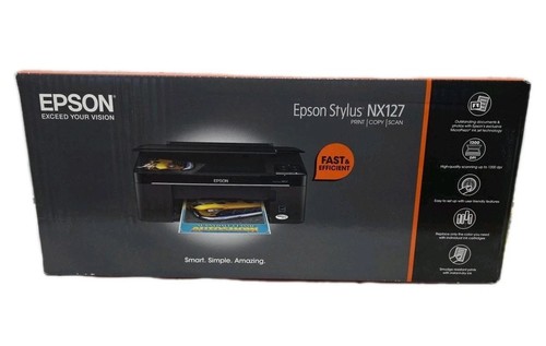 Epson Stylus NX127 All-In-One Inkjet Printer - Print, Scan, Copy - New In Box - Picture 1 of 10