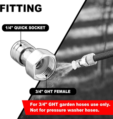 #ad 3 4” GHT to 1 4” Garden Hose to Pressure Washer Adapter Quick Connect Convert Wa $17.99