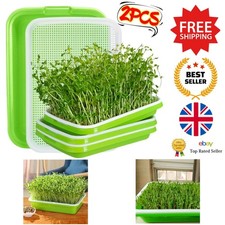 Sprout Tray - Double Layer Microgreens Growing Tray - 2 Pcs Hydroponics
