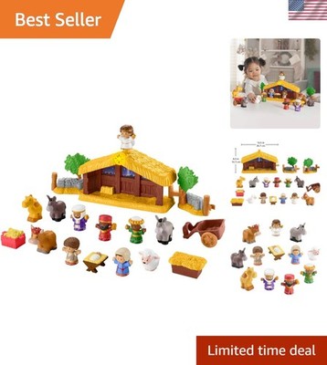 Light-Up Nativity Set for Toddlers: 12 Figures & Music - Perfect Holiday Gift