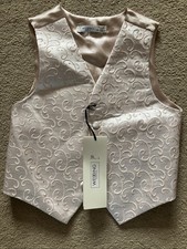 Boys BHS Wedding Collection Waistcoat Age 3-4 Years Champagne Brand New RRP £22!