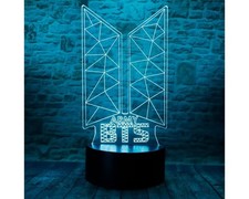 Cute Kpop BTS Bangtan Boys Anime Character 3D LED Bedroom Decor Sleep Table Lamp