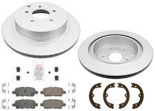 Rear Coated Disc Brake Rotors & Pads for Nissan Quest 2004 2005 2007 2008 2009