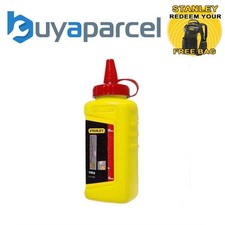Image of Stanley Red Chalk Line Refill 225g 8oz STA147804 1-47-804 1-47-404 Chalk Reel