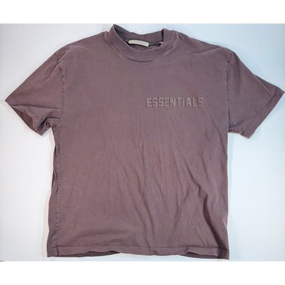 Fear of God Essentials T-Shirt XXL Plum Purple Raised Logo Streetwear Tee