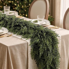 9FT Christmas Garland, Encrypting Real Touch Full Cedar Garland