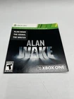 Xbox One Alan Wake Game + Signal Writer Add On Pack DLC Unused Bonus Insert