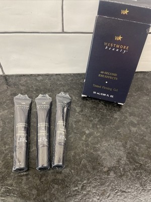 3pc Westmore Beauty 60 Second Eye Effects Tinted Firming Gel 0.33oz NEW Sealed