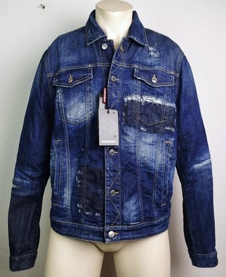 Dsquared2 jeans jacket designer men's jacket denim jacket size 52 new with tags