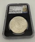 Original Bag Fragment NGC MS63 Black Core 🇺🇸 1923 90% Peace Silver Dollar BU