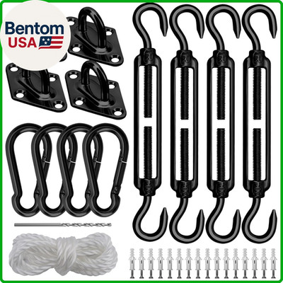 Sun Shade Sail Hardware Kit 6 Inch Heavy Duty 304 Stainless Set for Triangle Rec