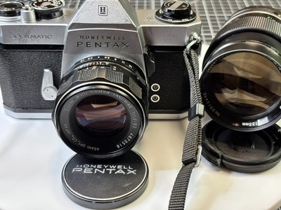 Vintage Rare - Honeywell Pentax SPII 35mm Camera with two lenses!