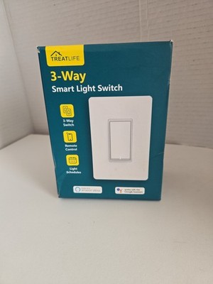 Treatlife DS01-Smart WiFi Light Switch - White - Works with Alexa & Google Home