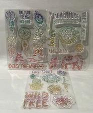 Recollections Used Acrylic Stamps Dream Catcher Adventure Floral