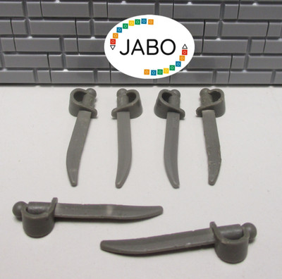 (N11/4) Lego 6x 2530 Säbel alt gunkelgrau 6280 6285 6276 6277 6290 6286 6762