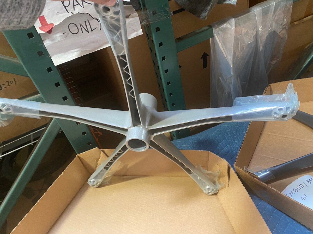 Genuine Herman Miller Embody Chair Replacement Base Frame Titanium