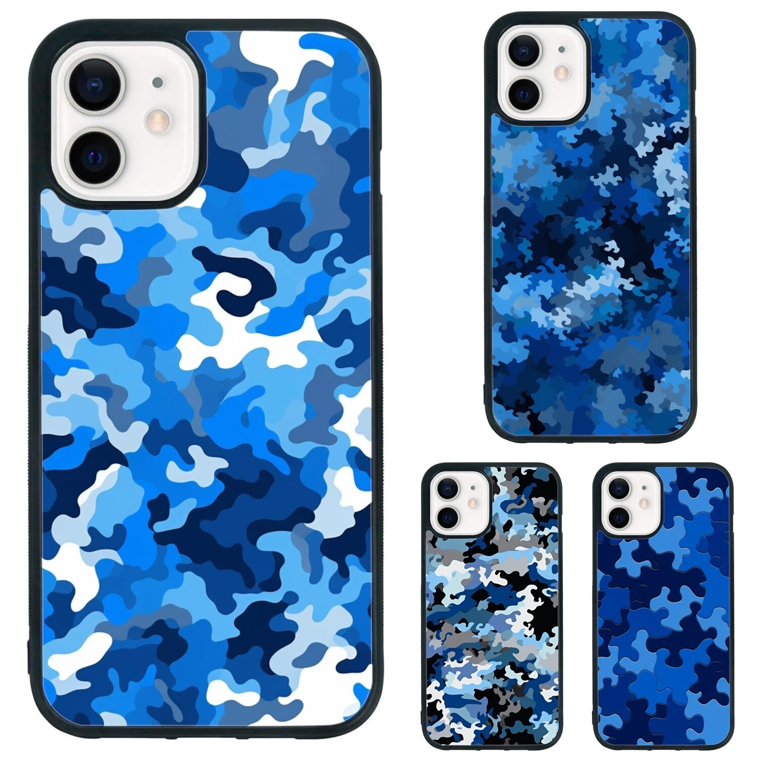 Shockproof Cover For iPhone XS XR 6 7 8 Plus SE 2nd 3rd white camouflage