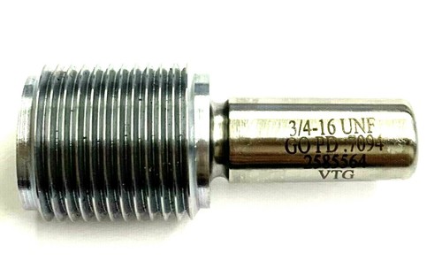 Medidor de enchufe roscado 3/4"-16 UNF 2B GO/NO-GO CON MANGO - VERMONT #301153040 - NUEVO - Imagen 5 de 12