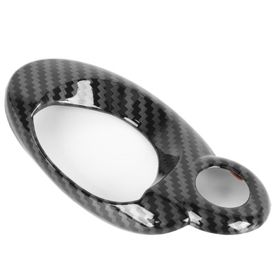 Car Ignition Switch Ring Cover Carbon Grain Smooth Surface Compact For Cooper
