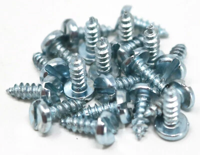 20 x fiXte Screw Self Tapping Tappers Slot Panhead Zinc Screws BZP Size 6 x 3/8