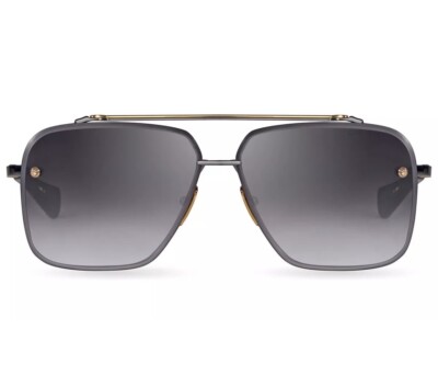 DITA Mach Six DTS 121-05 Yellow Gold Rhodium Gray Gradient Authentic Sunglasses