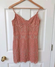 EXPRESS Women's Lace Cotton Lined Korser Underwire Strap Dress Party Summer M