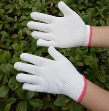 Children Kids Craft Work Protective Knitting White SHORT Gloves Mittens 5-12YR