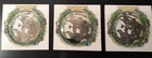 3x Vintage 1982 Norman Rockwell McDonalds Coca-Cola Gold Christmas Ornament NOS