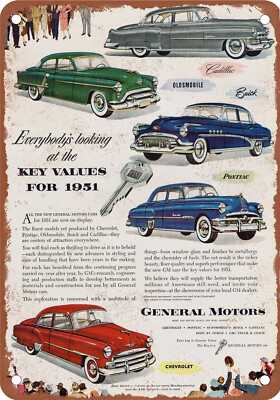 METAL SIGN - 1951 GM Vintage Ad 02 - Old Retro Rusty Look | eBay