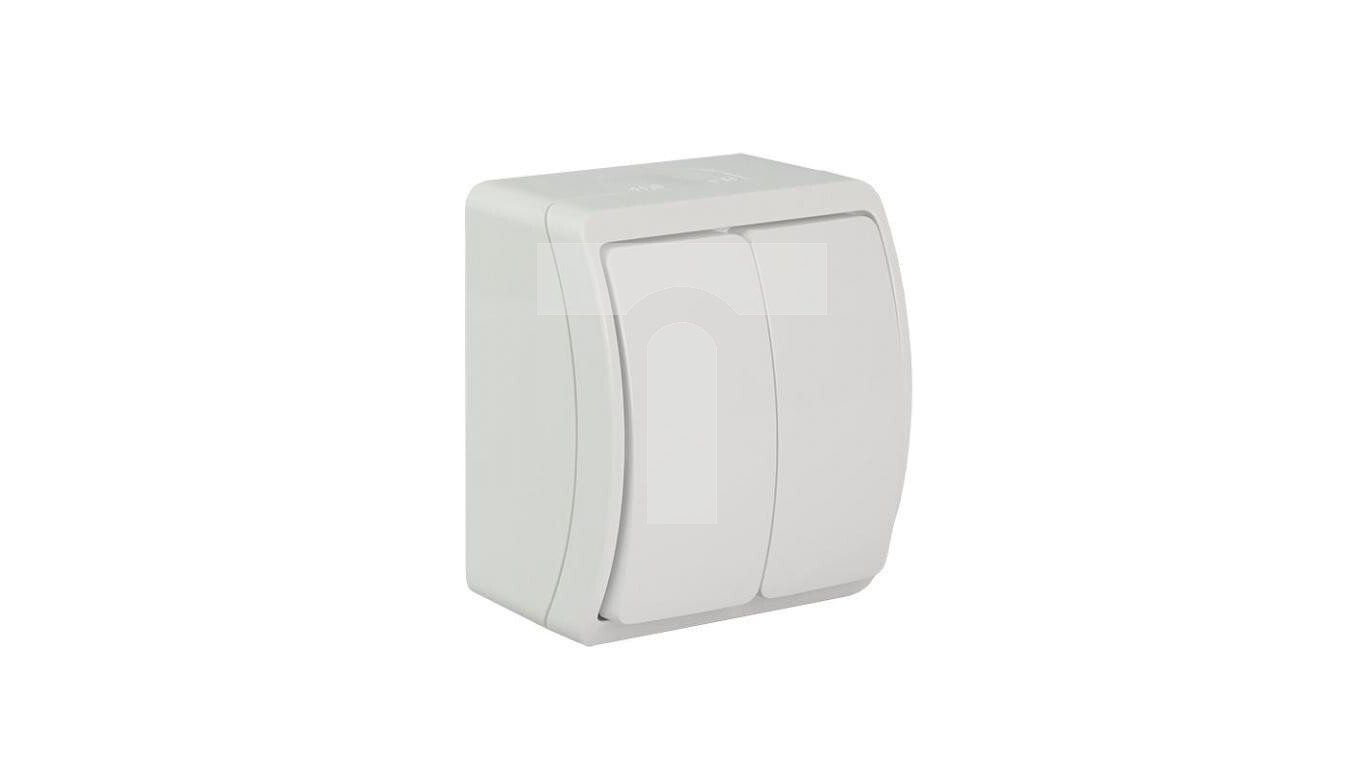 Koala Candlestick switch, surface mounted, IP44 white VW 152-01 61.311 /T2UK
