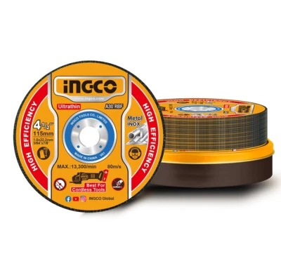 INGCO 25Pcs Ultra-thin Metal Cutting Disc Set (115*1.0*22.2mm) with Tin