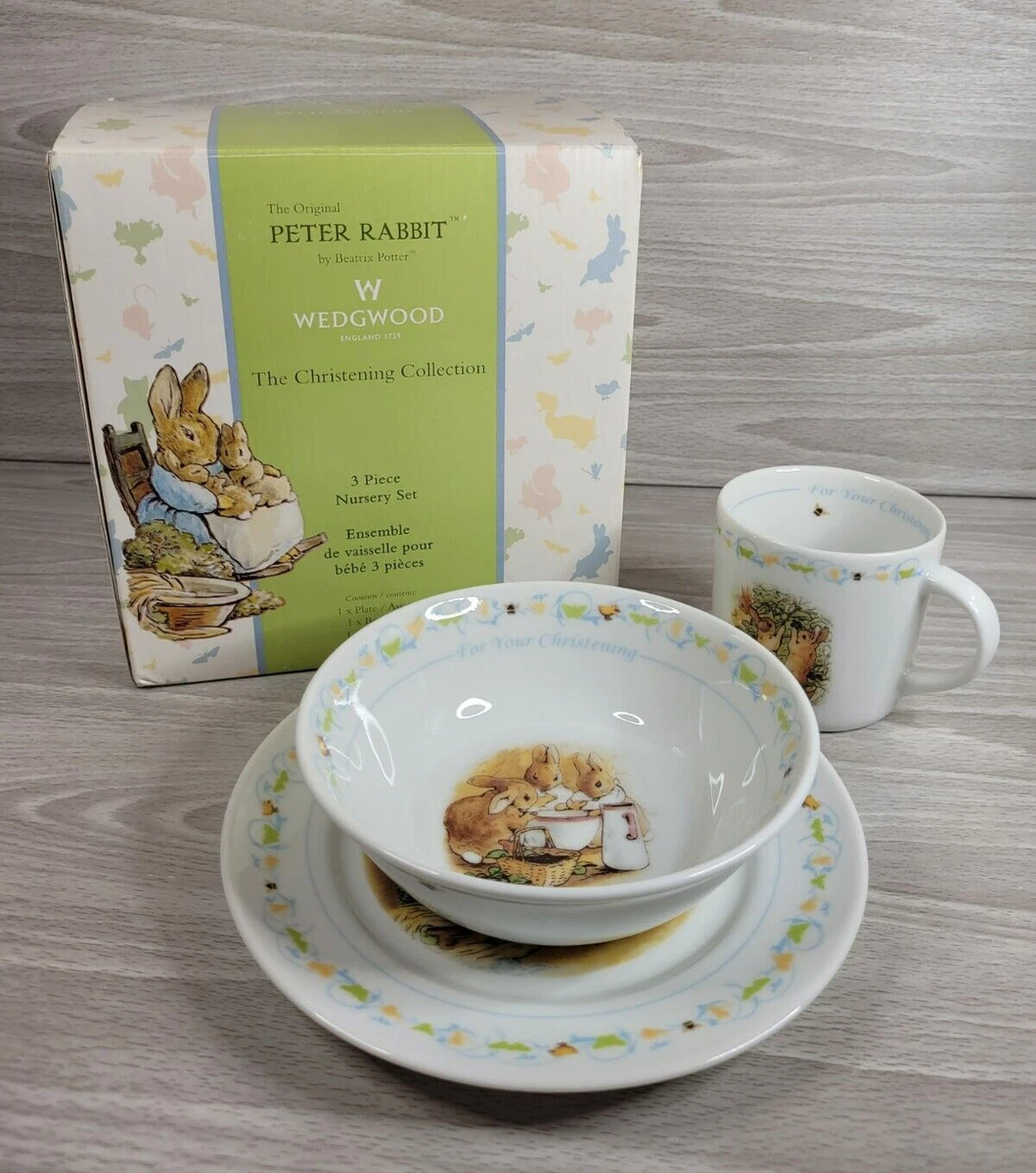 Wedgwood peter rabbit 2025 3 piece set